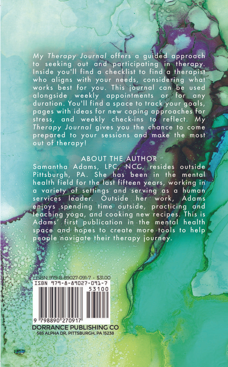 My Therapy Journal – Dorrance Bookstore